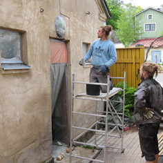 Ulkosein&auml;n paikkausrappaus 2012
