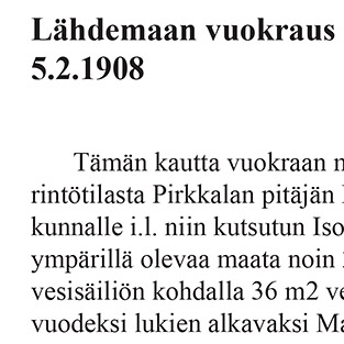 5.2.1908 Vuokraus konek