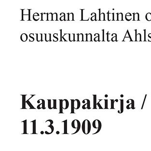 11.3. 1909 Kauppakirja konek