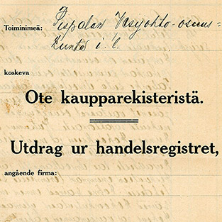 Kaupparekisteri 1907 käsink