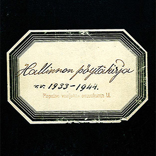 Hallinnon pöytä-kirja 1933-1944