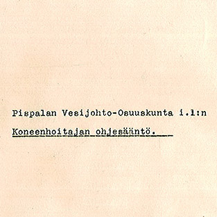 Koneenhoitajan ohjesäännöt