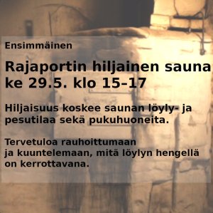 Rajaportin hiljainen sauna